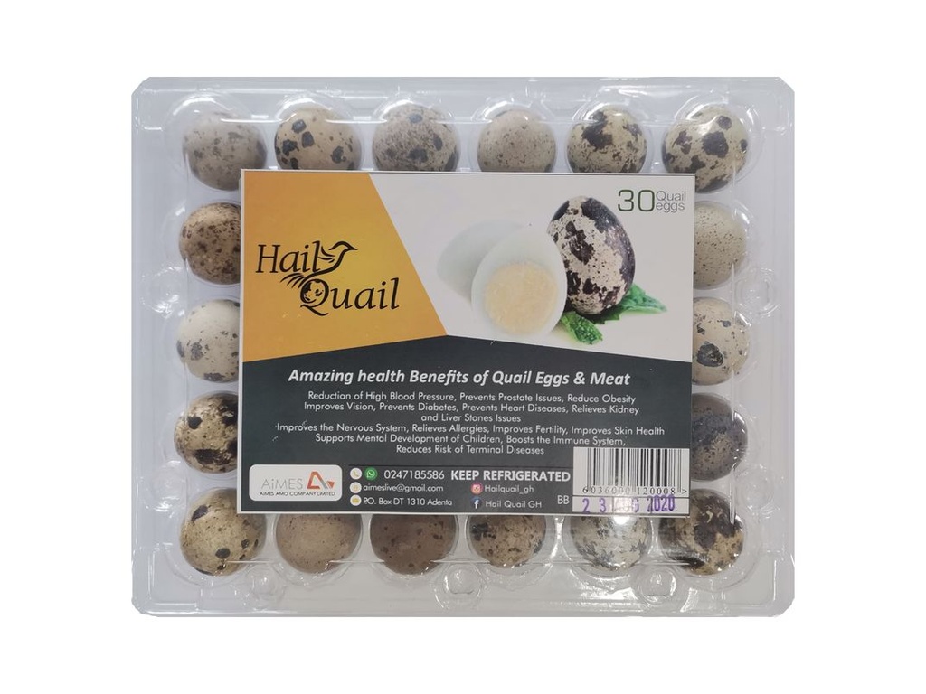 ASG Quail Eggs 30 Pack