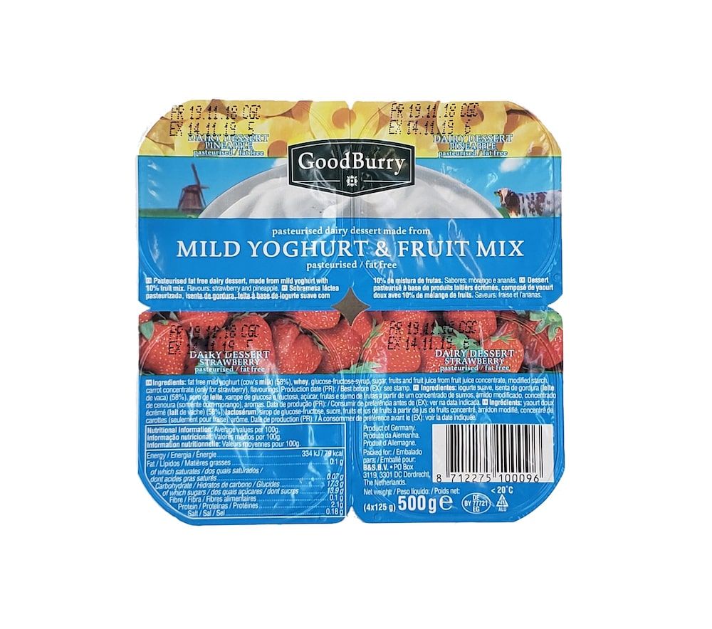 GoodBurry Fruit Mix Yoghurt 4x 