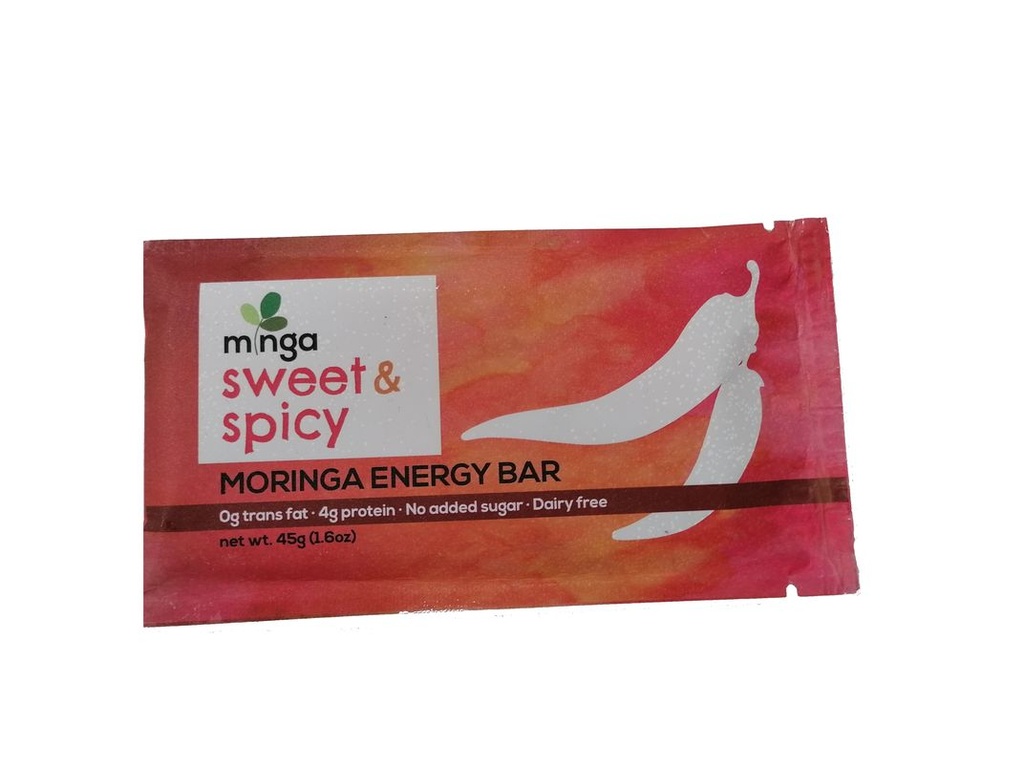 Minga Sweet &amp; Spicy Moringa Energy Bar 45g